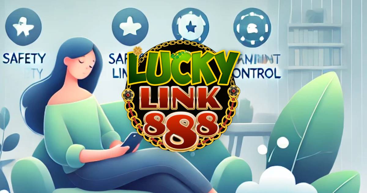 A player using responsible gambling tools with a LuckyLink888 logo